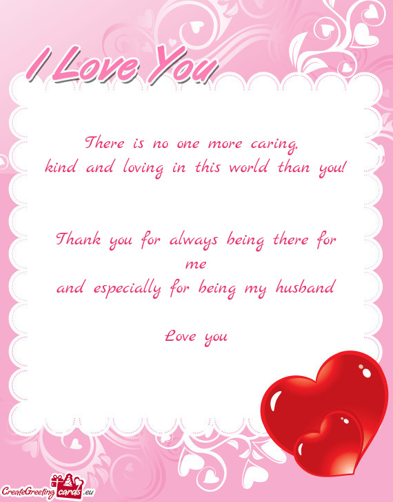 For being my husband
 
 Love you