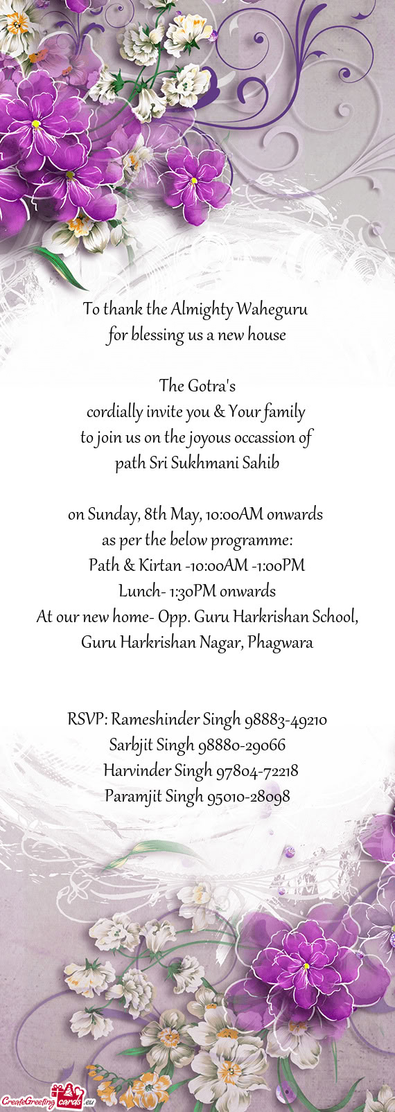 For blessing us a new house