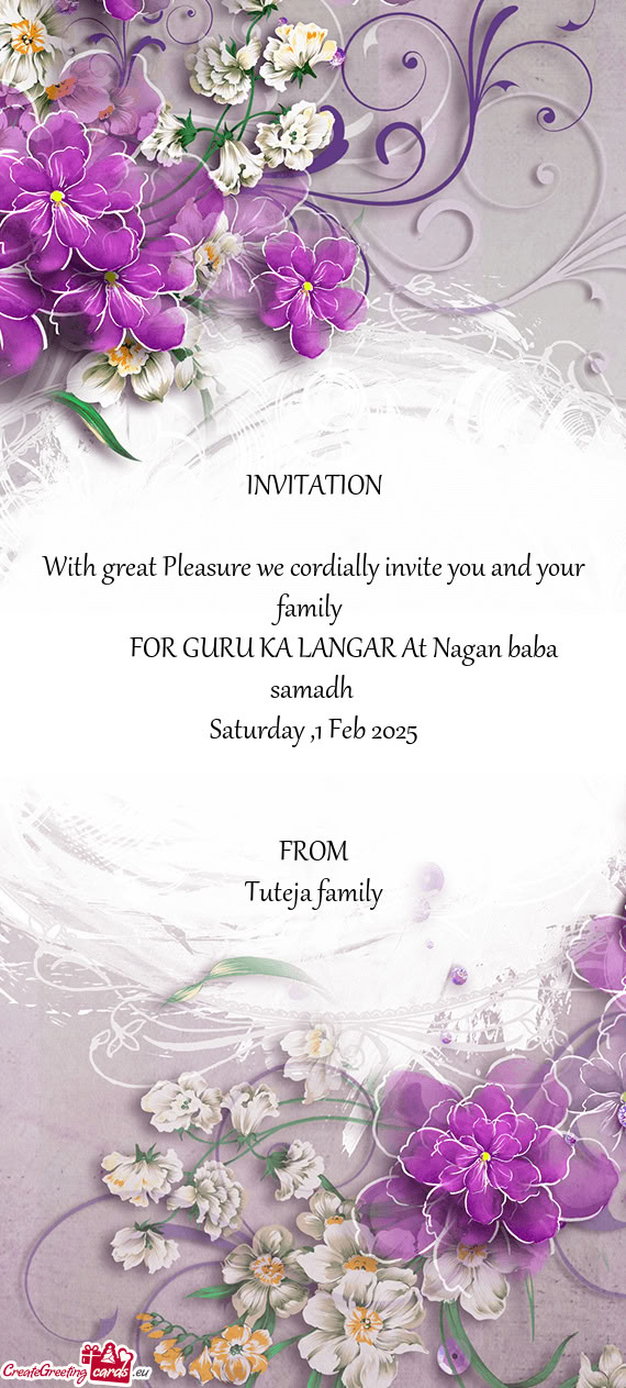 FOR GURU KA LANGAR At Nagan baba samadh