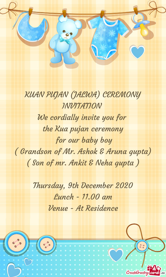 For our baby boy