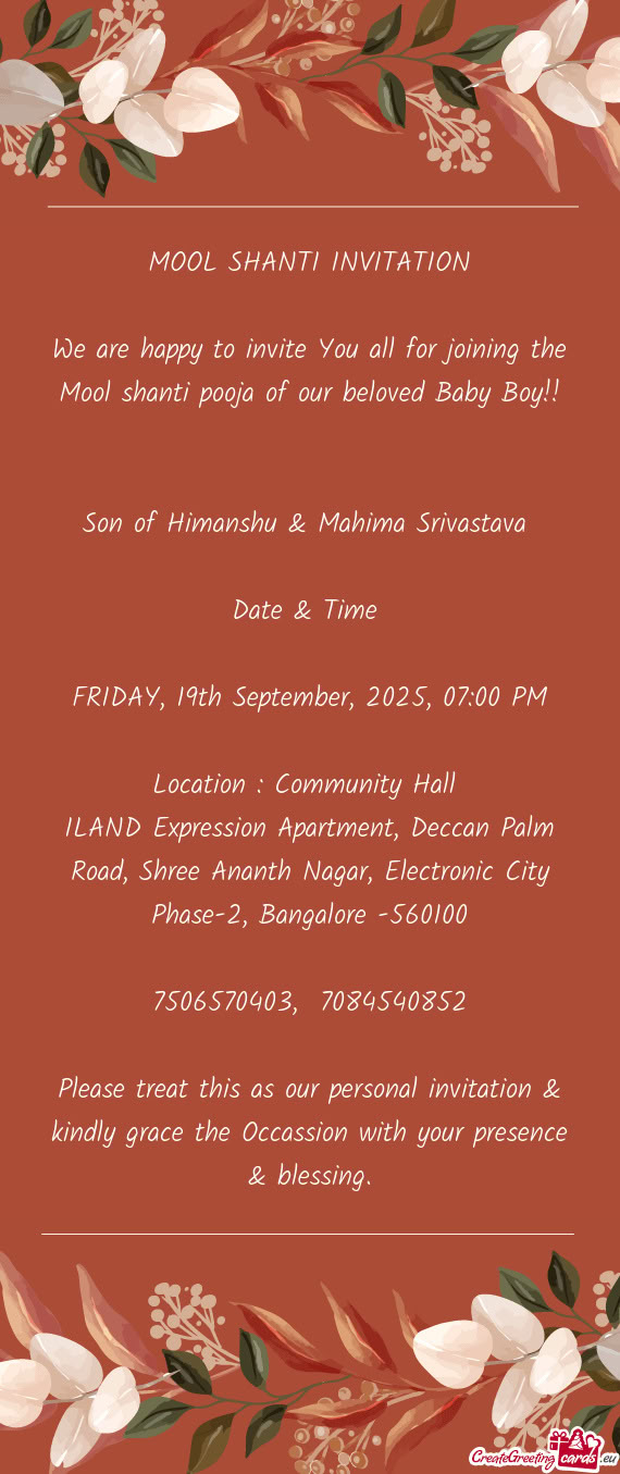 FRIDAY, 19th September, 2025, 07:00 PM