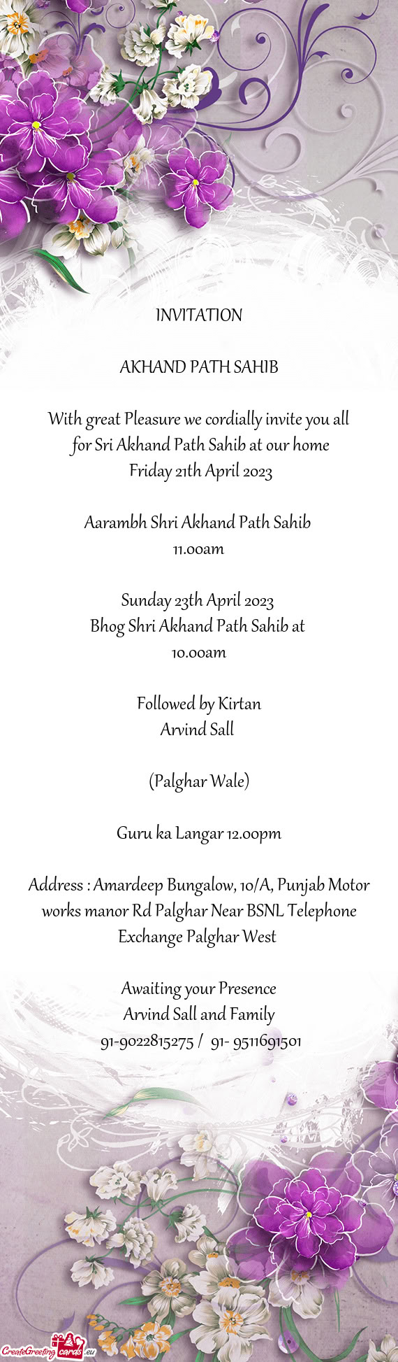 Friday 21th April 2023