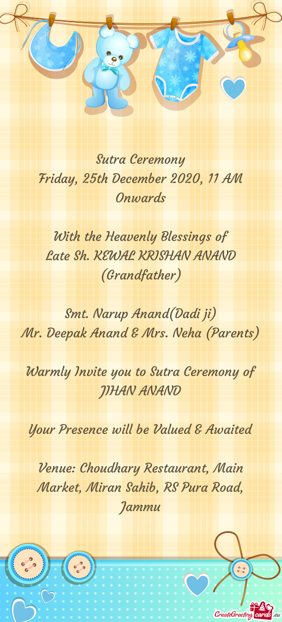 Friday, 25th December 2020, 11 AM Onwards