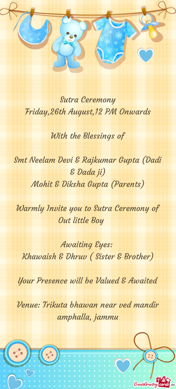 Friday,26th August,12 PM Onwards