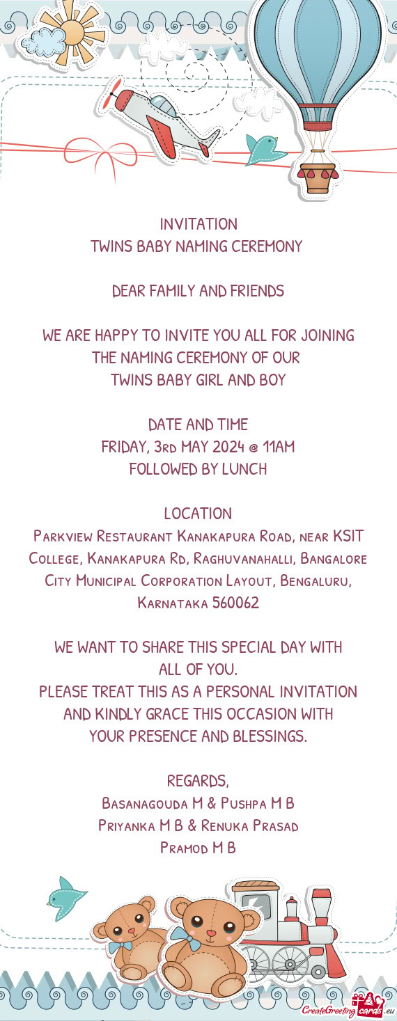 FRIDAY, 3rd MAY 2024 @ 11AM