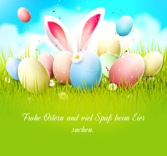 Frohe Ostern und viel Spaß beim Eier suchen