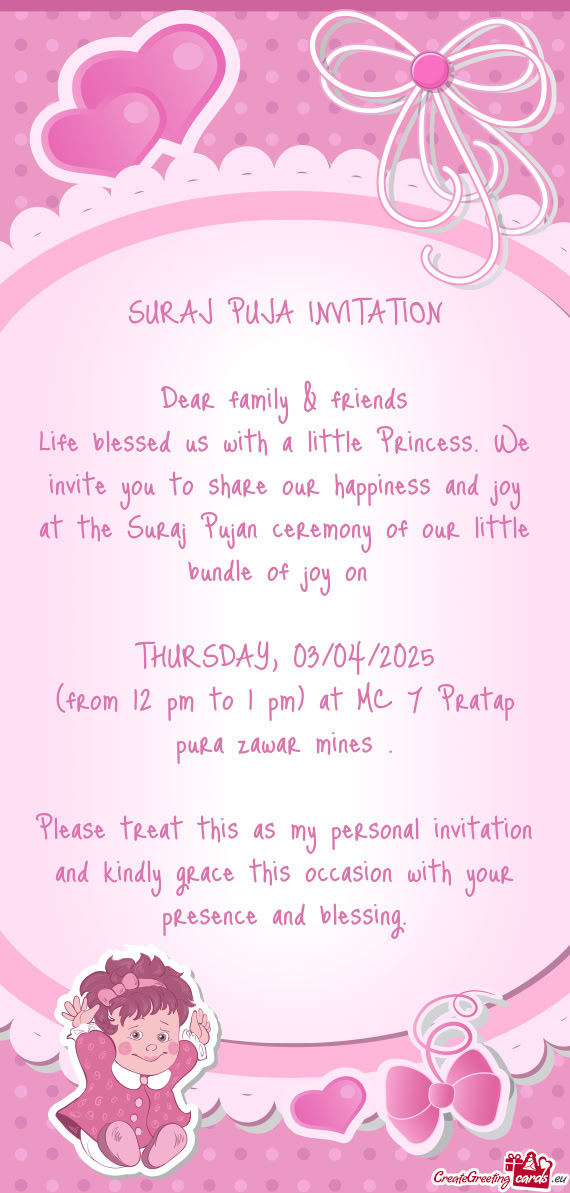 (from 12 pm to 1 pm) at MC 7 Pratap pura zawar mines