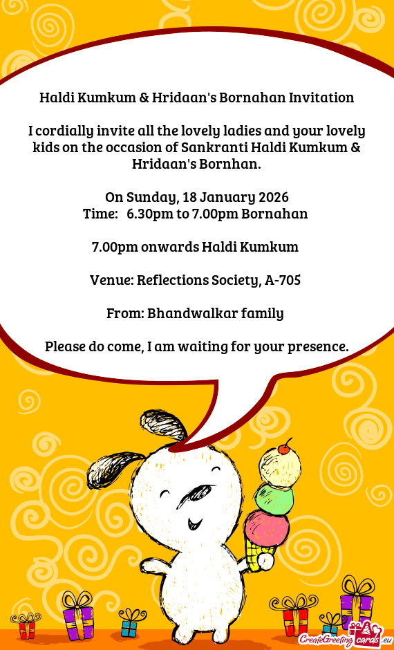 From: Bhandwalkar family