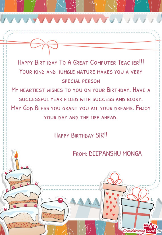 From: DEEPANSHU MONGA