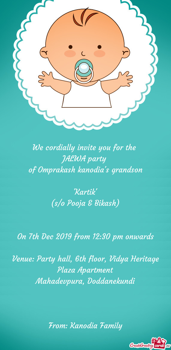 From: Kanodia Family