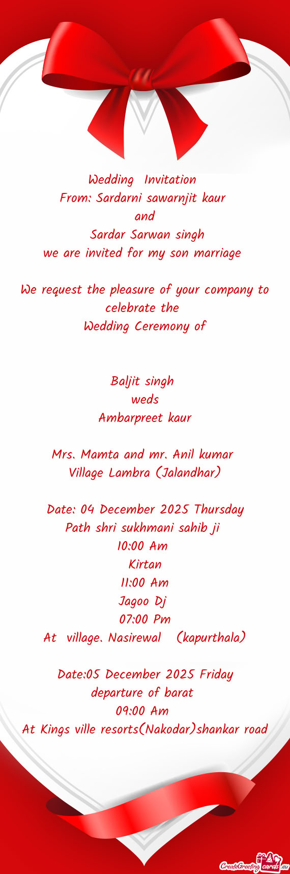 From: Sardarni sawarnjit kaur