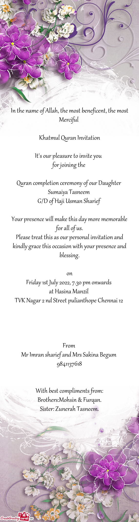 G/D of Haji Usman Sharief