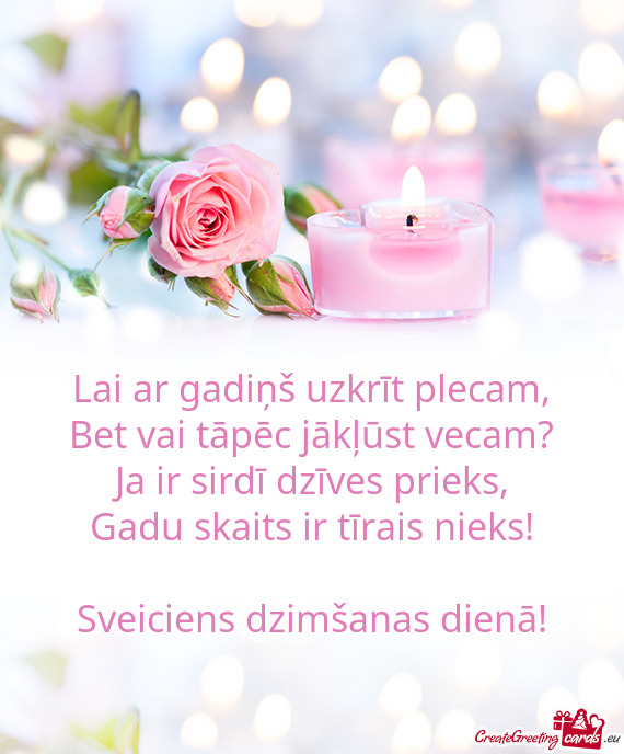 Gadu skaits ir tīrais nieks