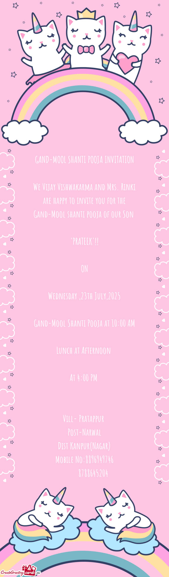 Gand-Mool shanti pooja of our Son