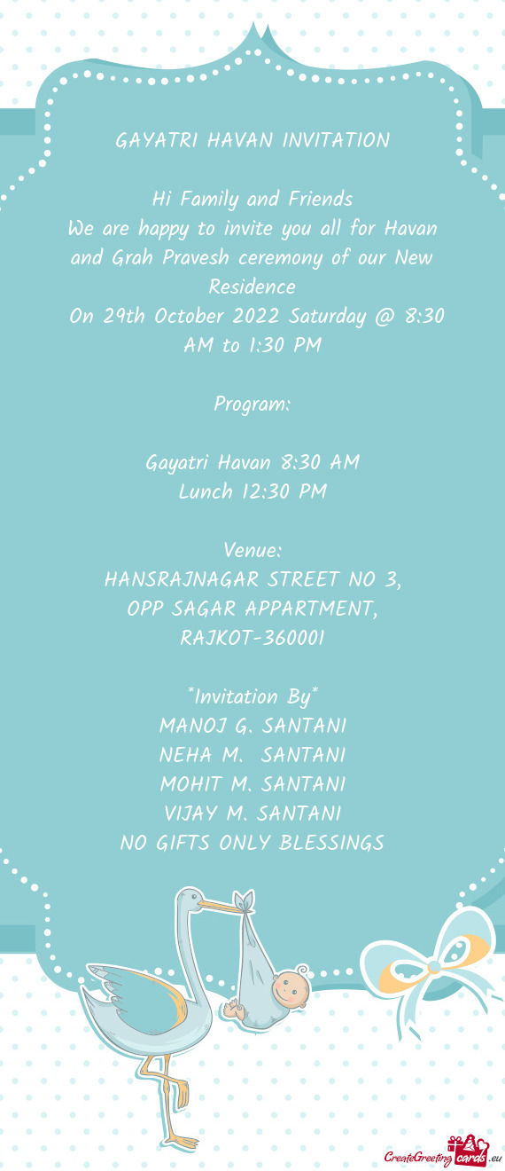 Gayatri Havan 8:30 AM