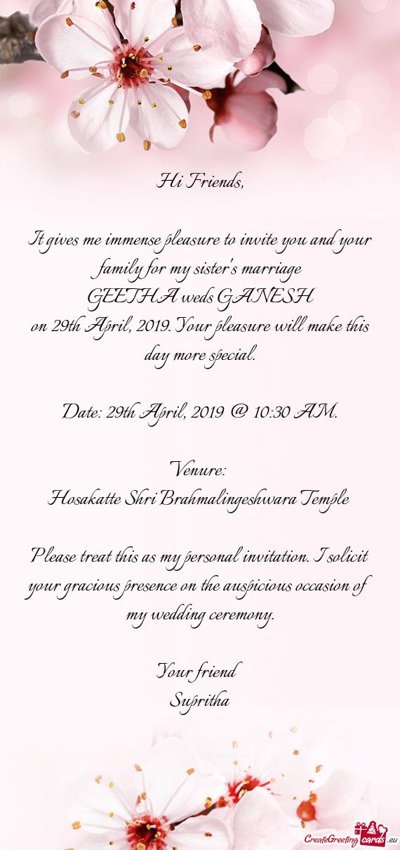 GEETHA weds GANESH