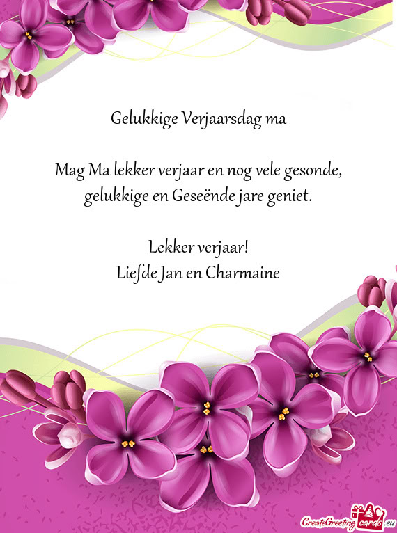 Gelukkige en Geseënde jare geniet