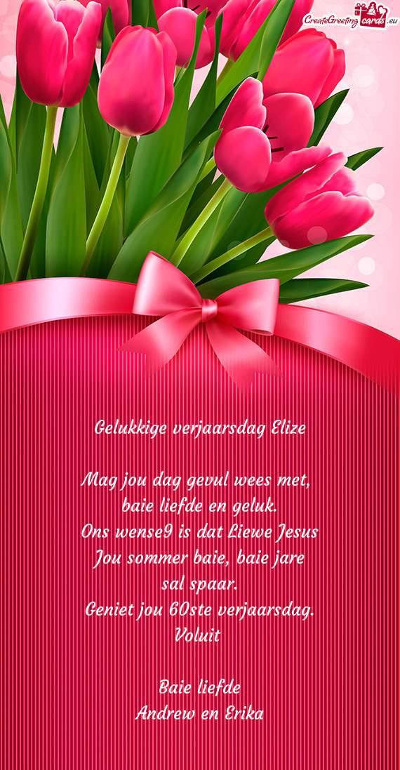 Gelukkige verjaarsdag Elize