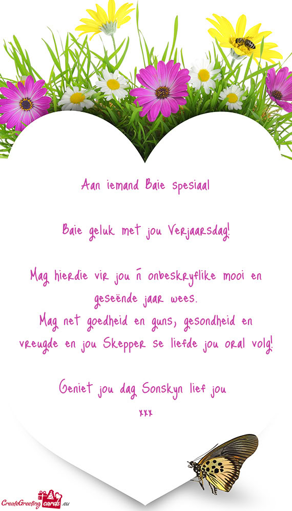 Geniet jou dag Sonskyn lief jou