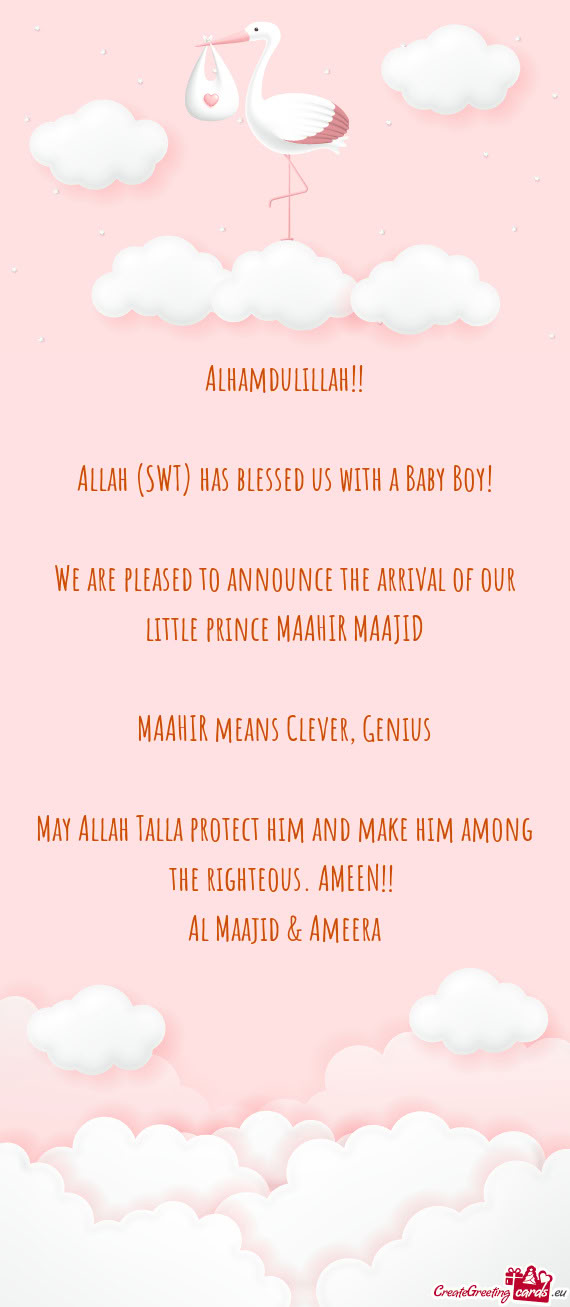 Genius May Allah Talla protect him and make him among the righteous