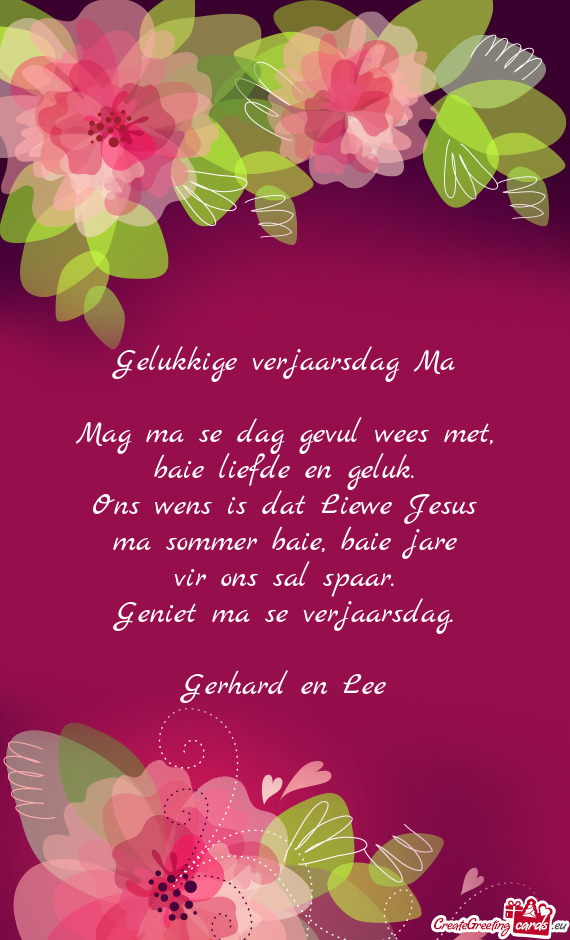 Gerhard en Lee