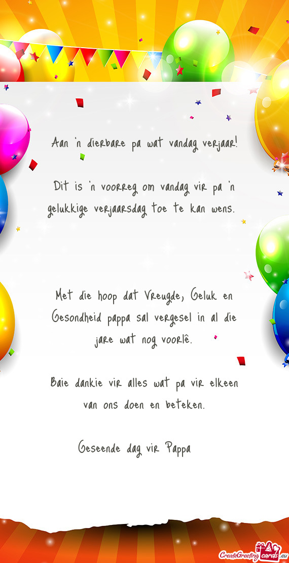 Geseende dag vir Pappa🎉🎂