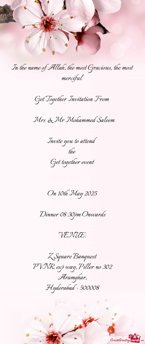 Get Together Invitation From