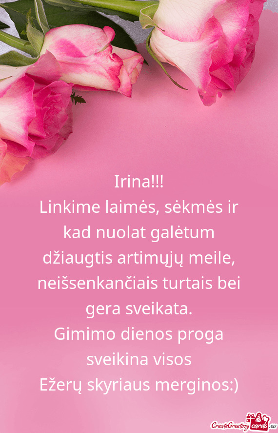 Gimimo dienos proga sveikina visos