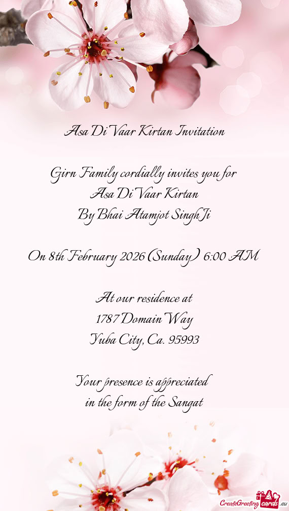 Girn Family cordially invites you for