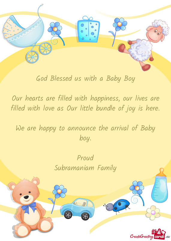 God Blessed us with a Baby Boy    Our hearts are filled