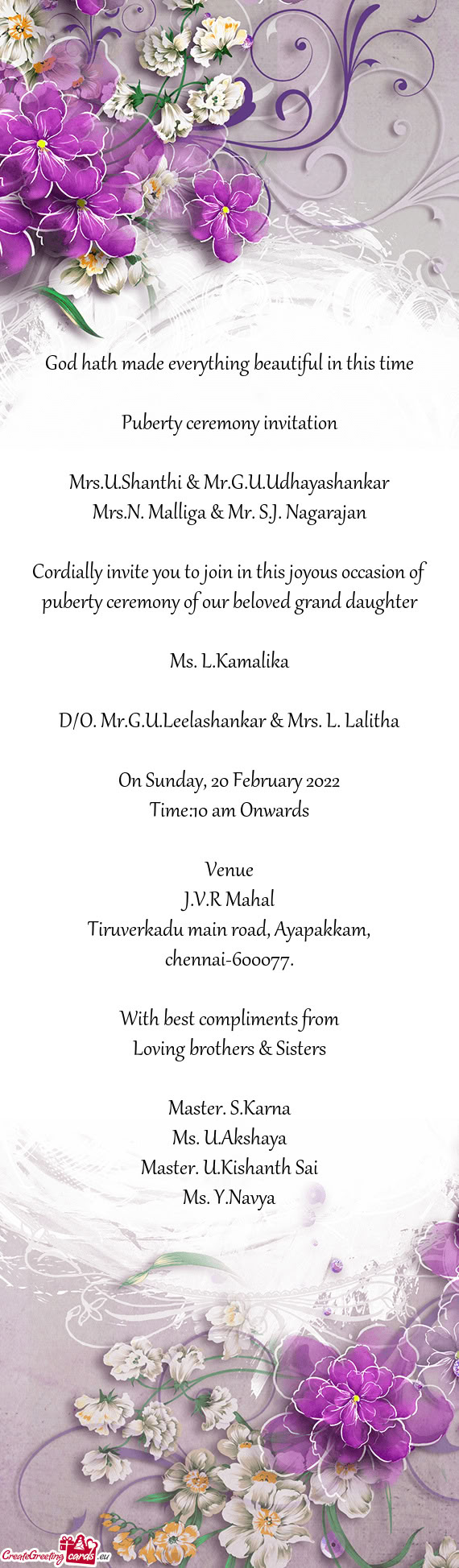 God hath made everything beautiful in this time