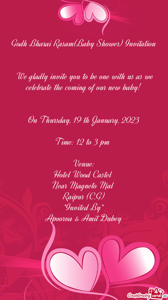 Godh Bharai Rasam(Baby Shower) Invitation