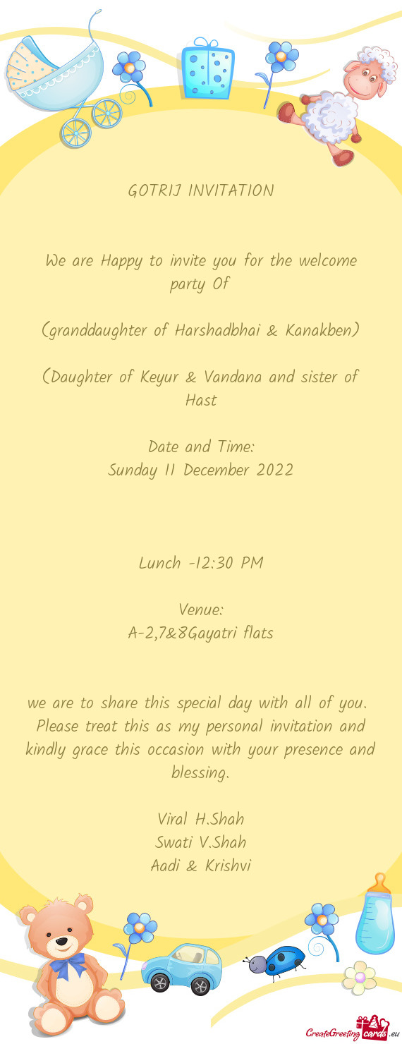 GOTRIJ INVITATION