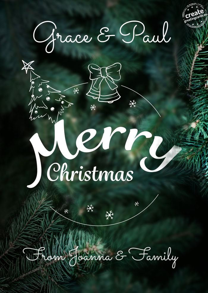 Grace & Paul From Joanna & Family