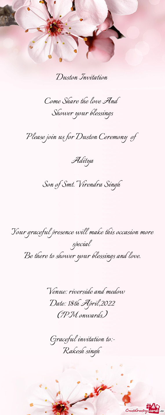 Graceful invitation to