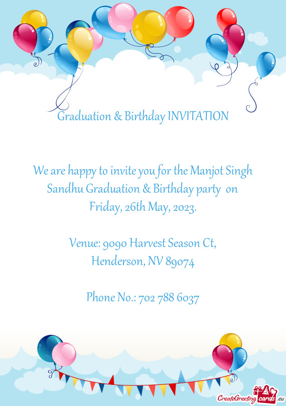 Graduation & Birthday INVITATION