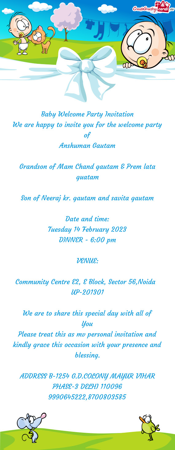 Grandson of Mam Chand gautam & Prem lata guatam