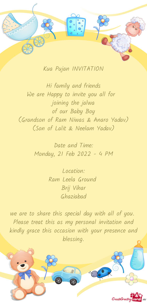 (Grandson of Ram Niwas & Anaro Yadav)