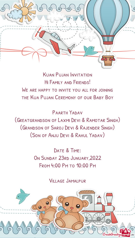 (Greatgrandson of Laxmi Devi & Ramotar Singh)