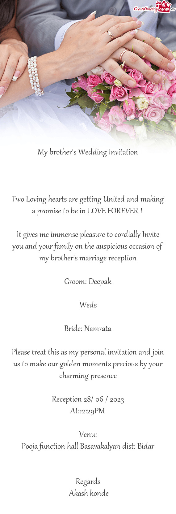 Groom: Deepak