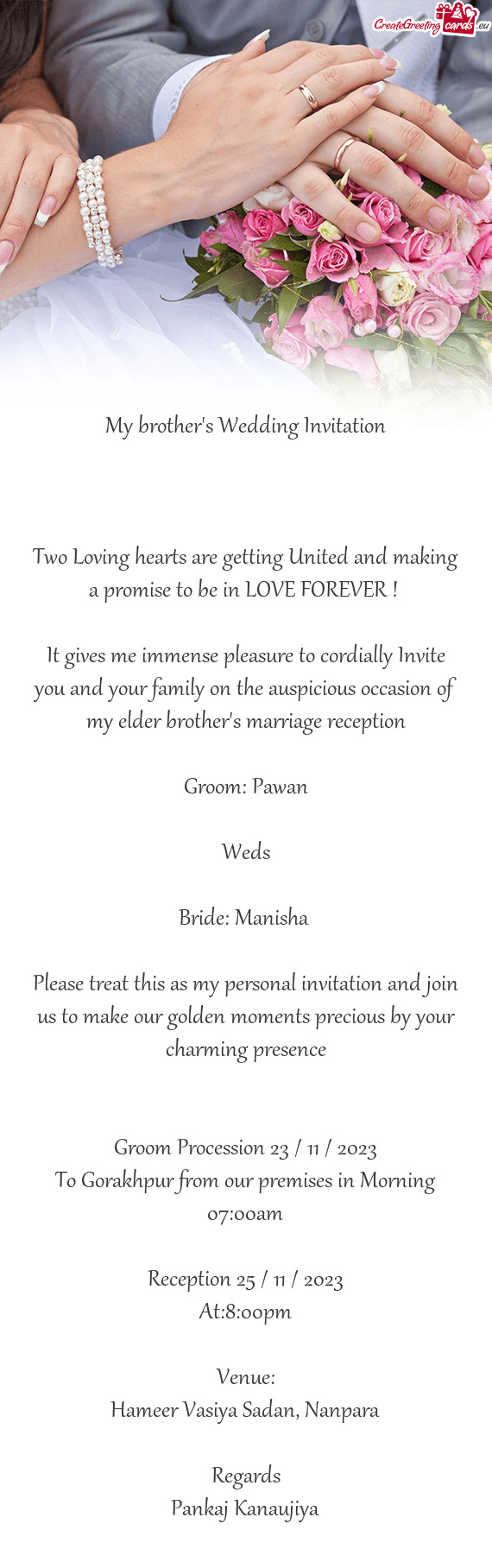 Groom: Pawan