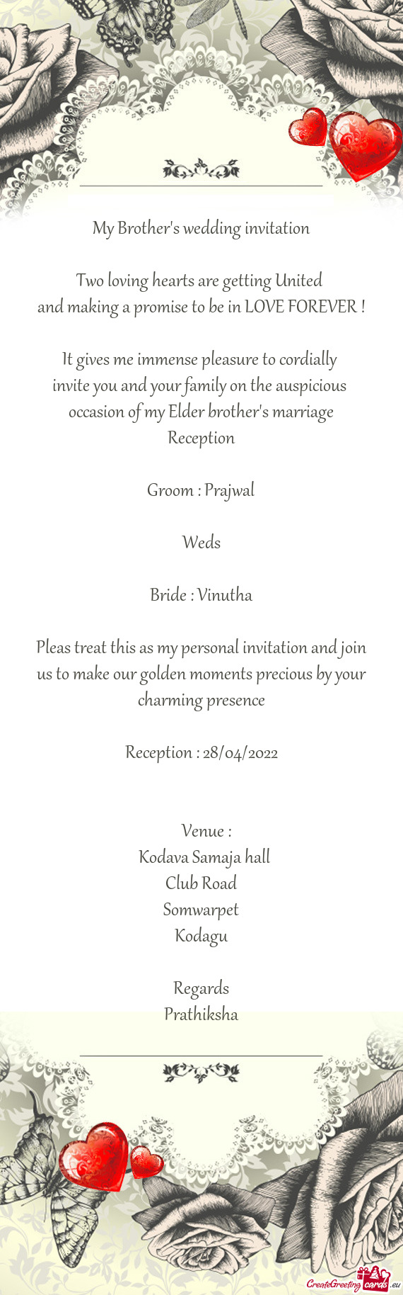 Groom : Prajwal