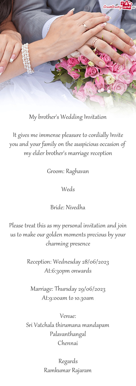 Groom: Raghavan