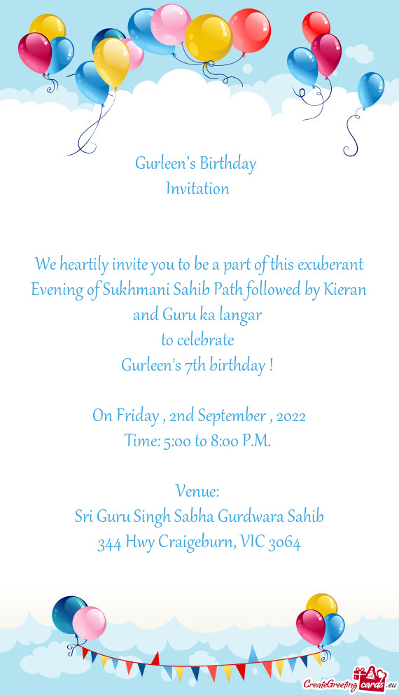 Gurleen’s Birthday