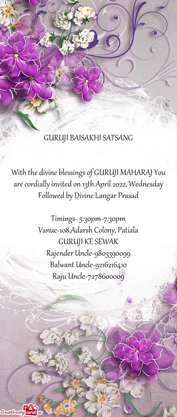 GURUJI BAISAKHI SATSANG