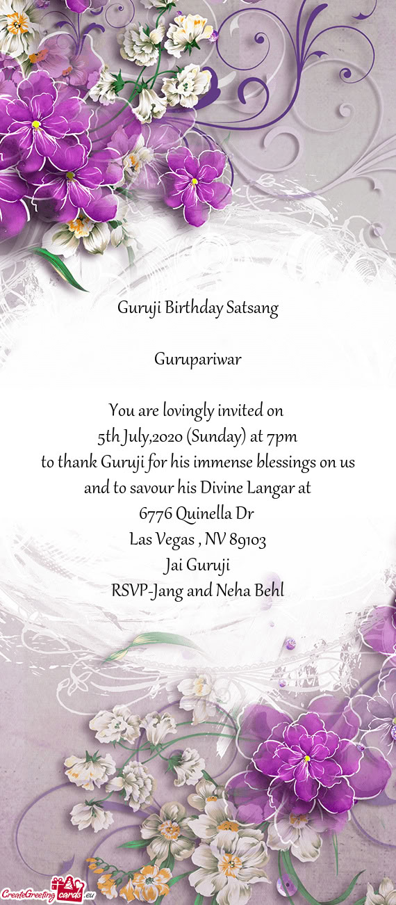 Guruji Birthday Satsang