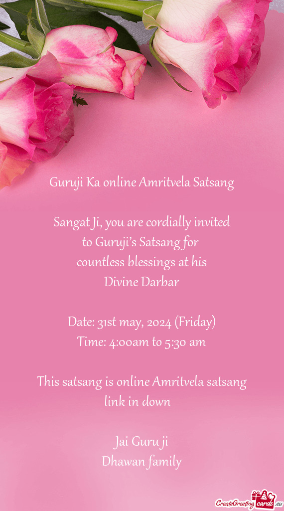 Guruji Ka online Amritvela Satsang