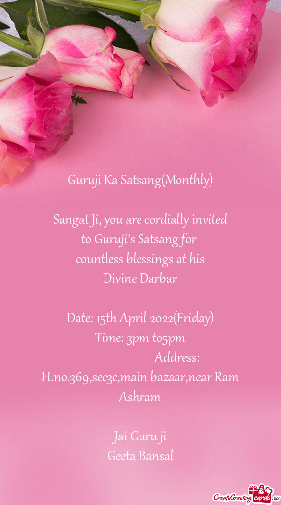 Guruji Ka Satsang(Monthly)