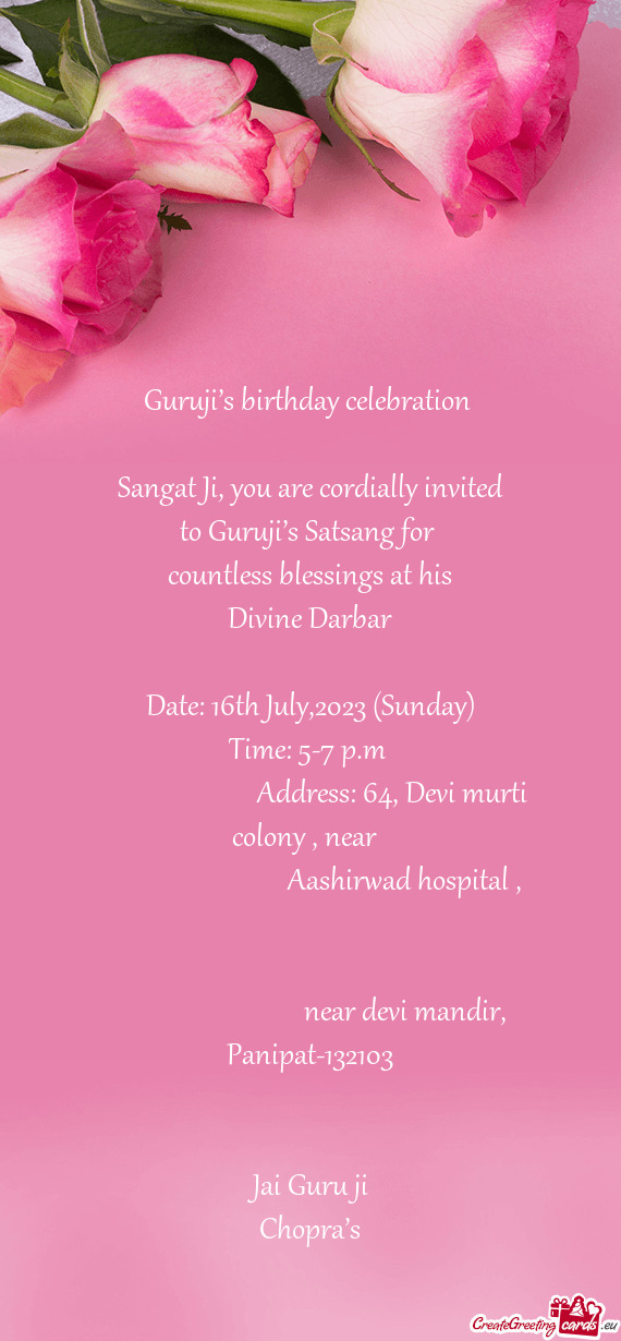 Guruji’s birthday celebration