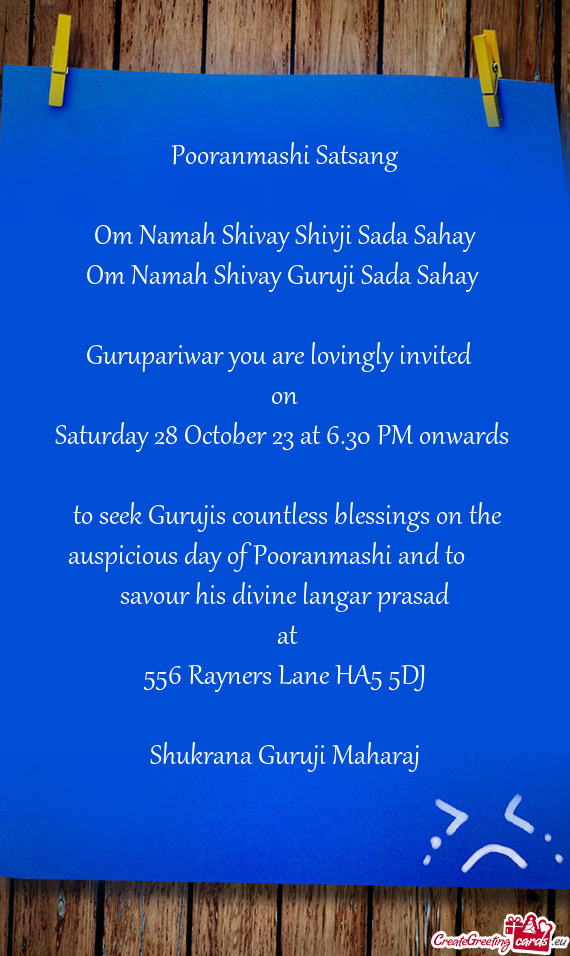 Gurupariwar you are lovingly invited